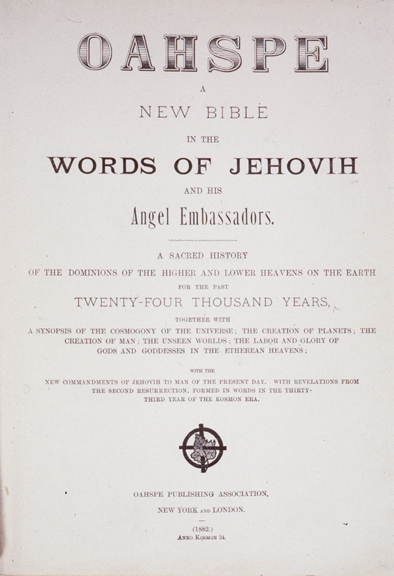 title page of Oahspe bible